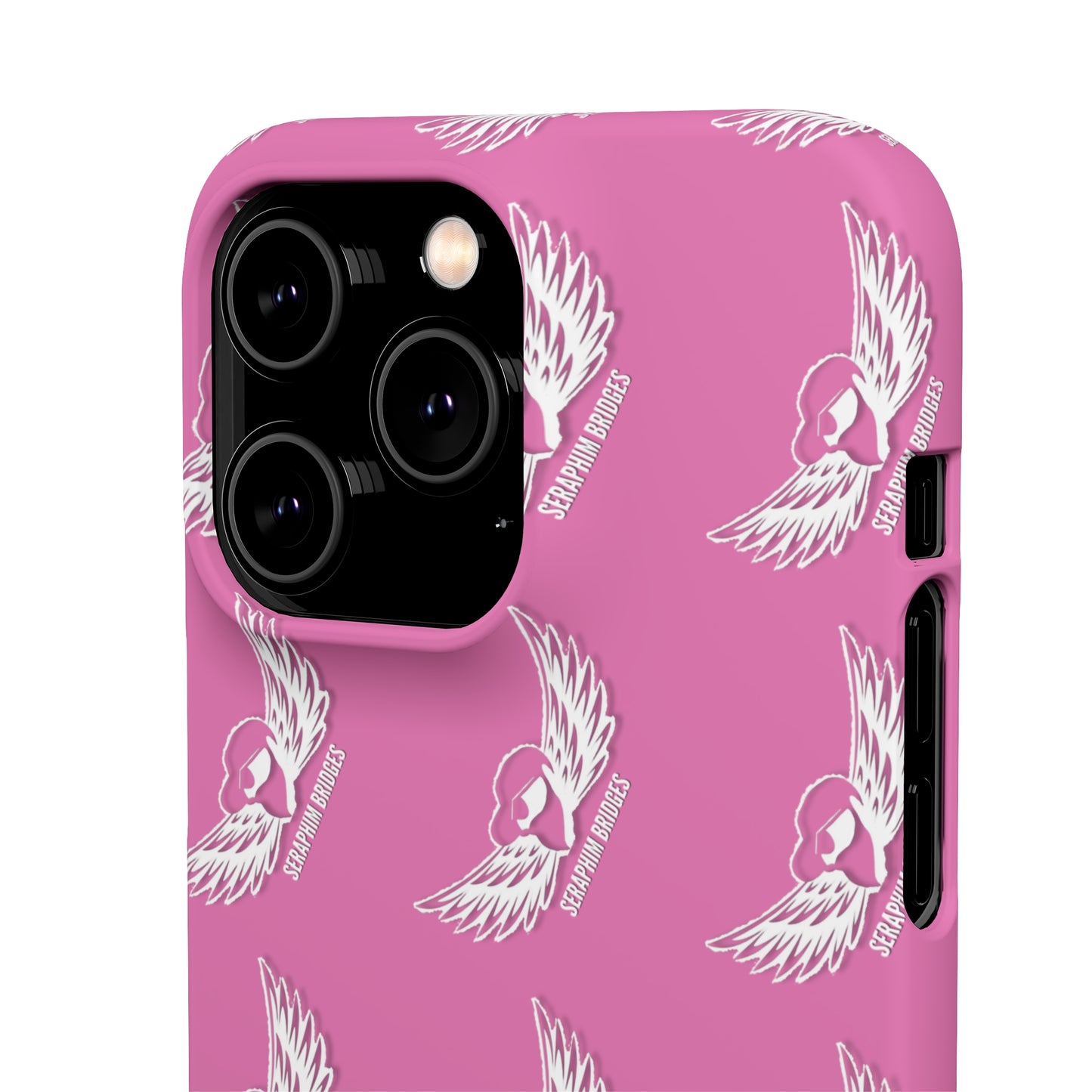 Seraphim Bridges White Snap Cases Pattern Pink