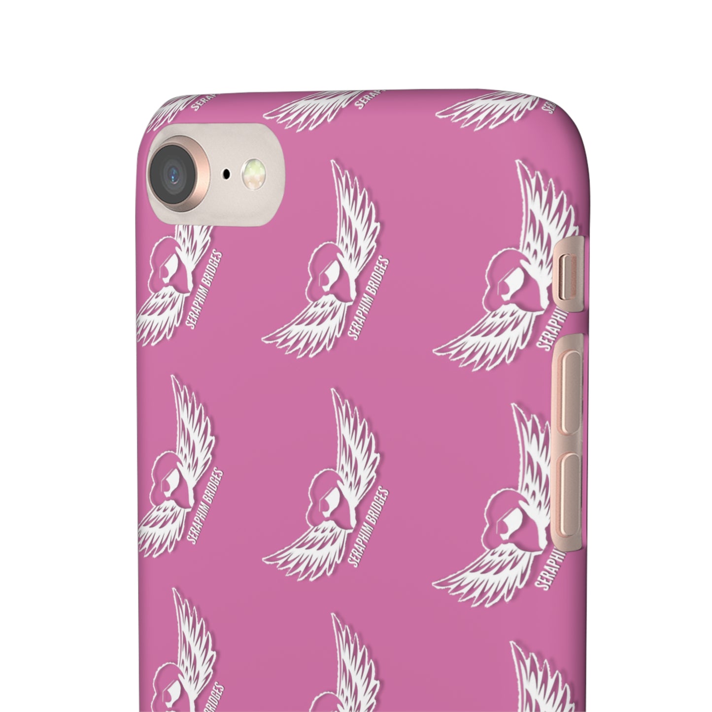 Seraphim Bridges White Snap Cases Pattern Pink