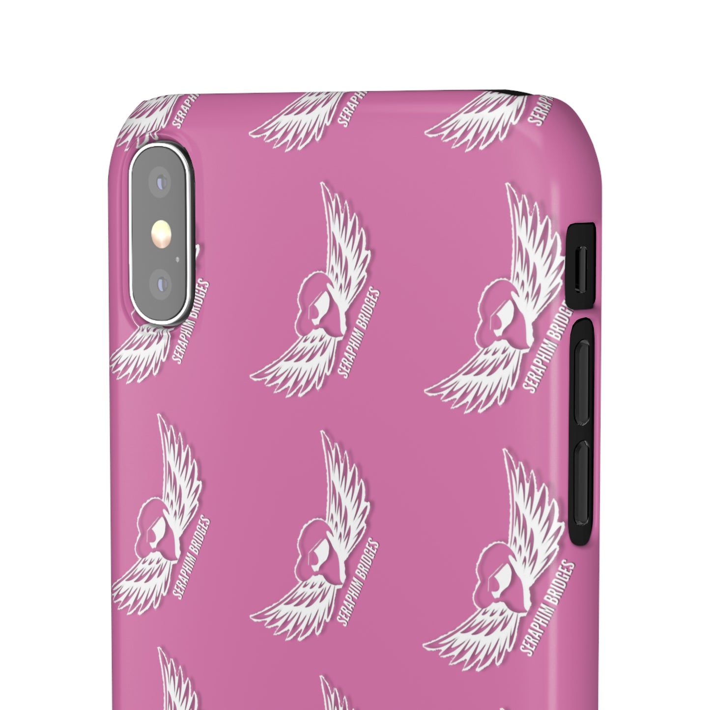 Seraphim Bridges White Snap Cases Pattern Pink