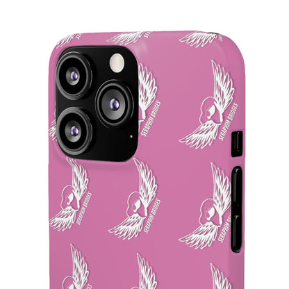 Seraphim Bridges White Snap Cases Pattern Pink