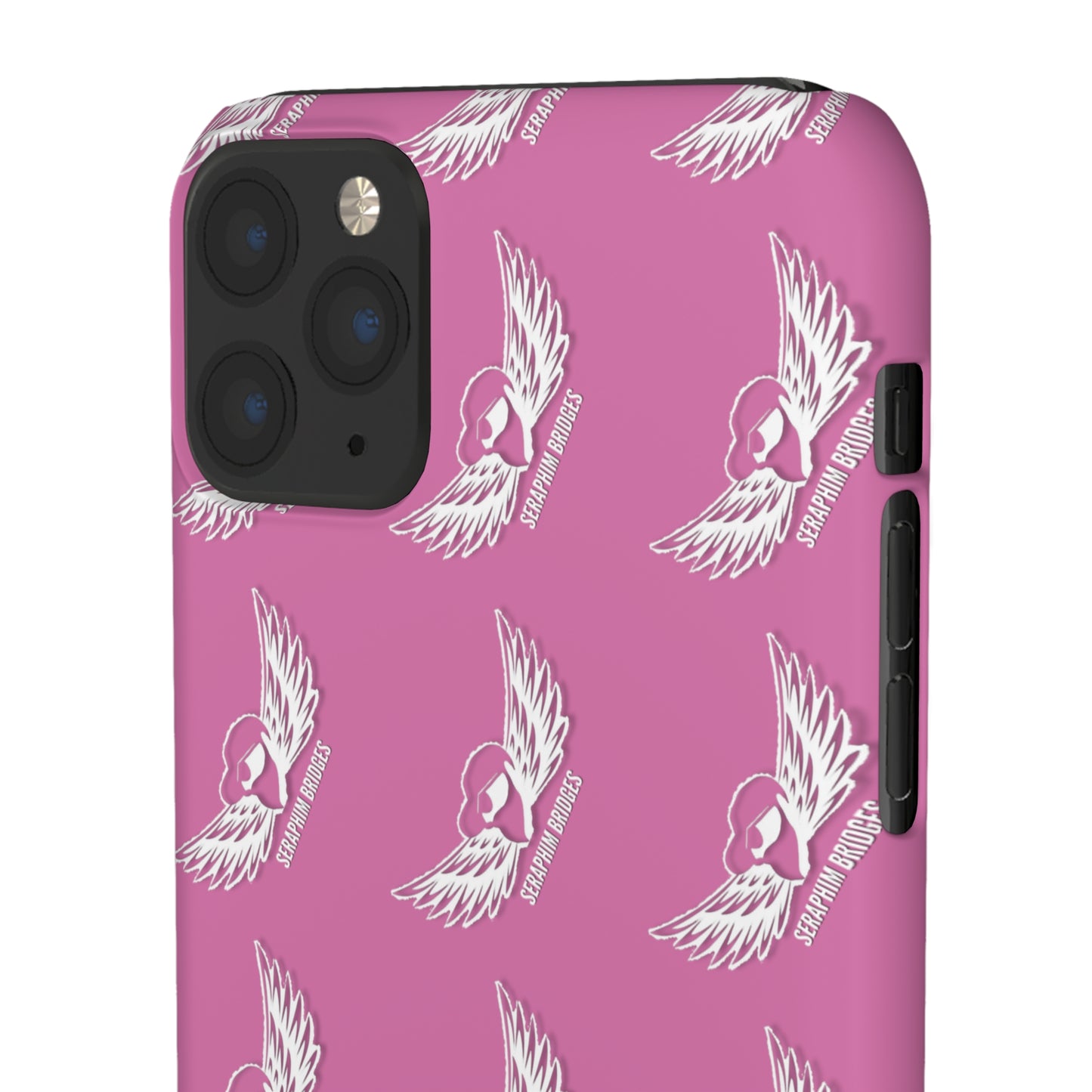 Seraphim Bridges White Snap Cases Pattern Pink