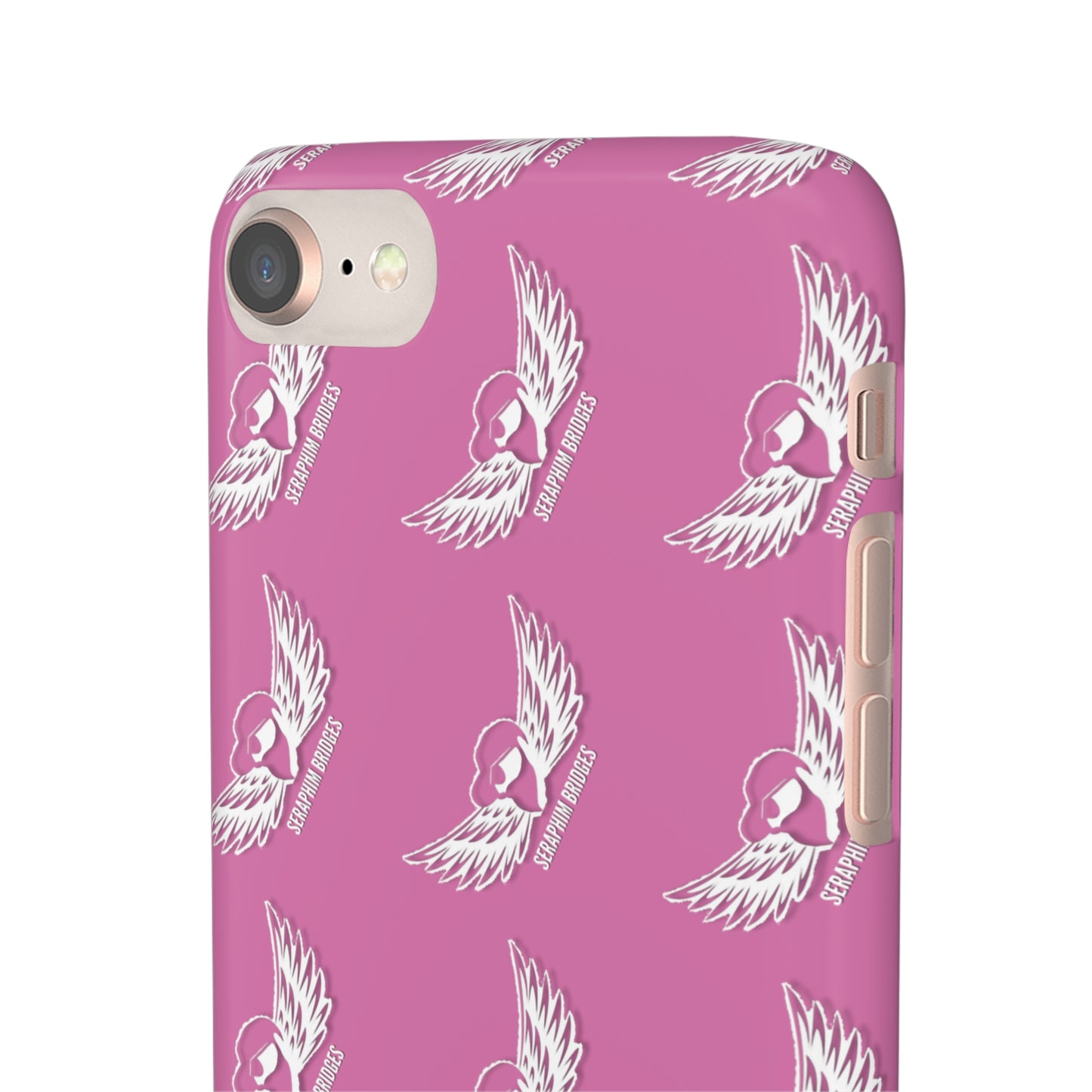 Seraphim Bridges White Snap Cases Pattern Pink