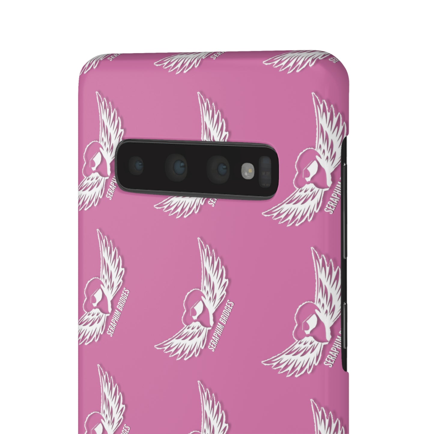 Seraphim Bridges White Snap Cases Pattern Pink