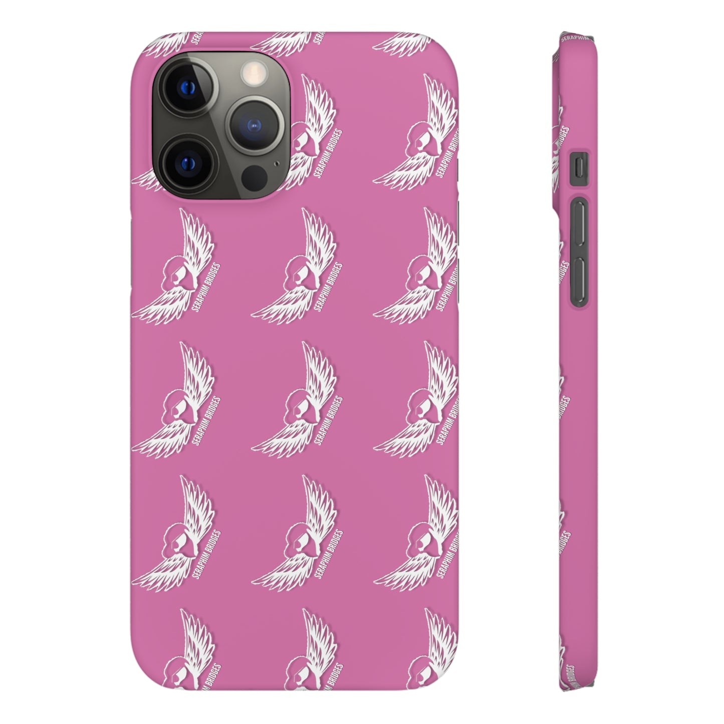 Seraphim Bridges White Snap Cases Pattern Pink