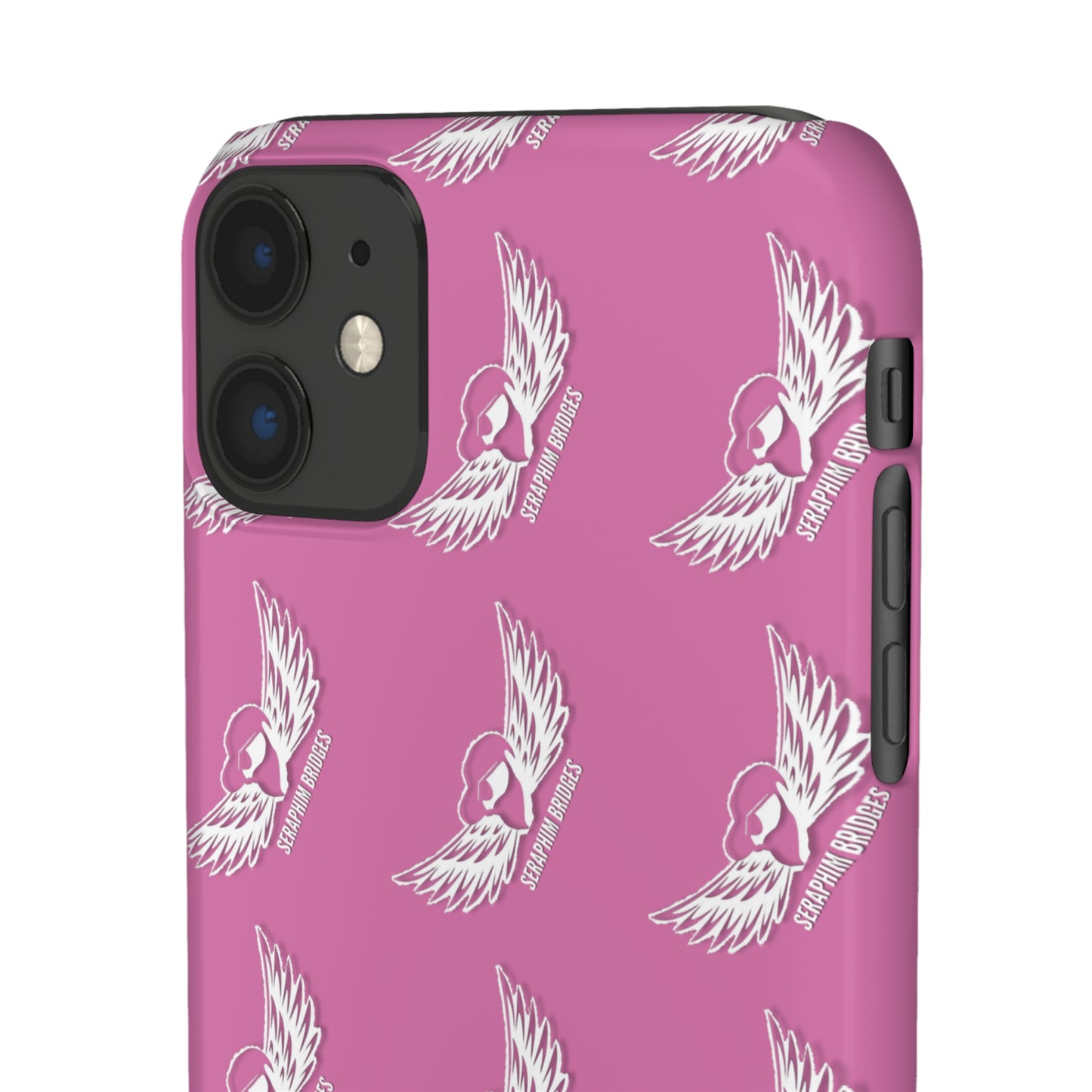 Seraphim Bridges White Snap Cases Pattern Pink