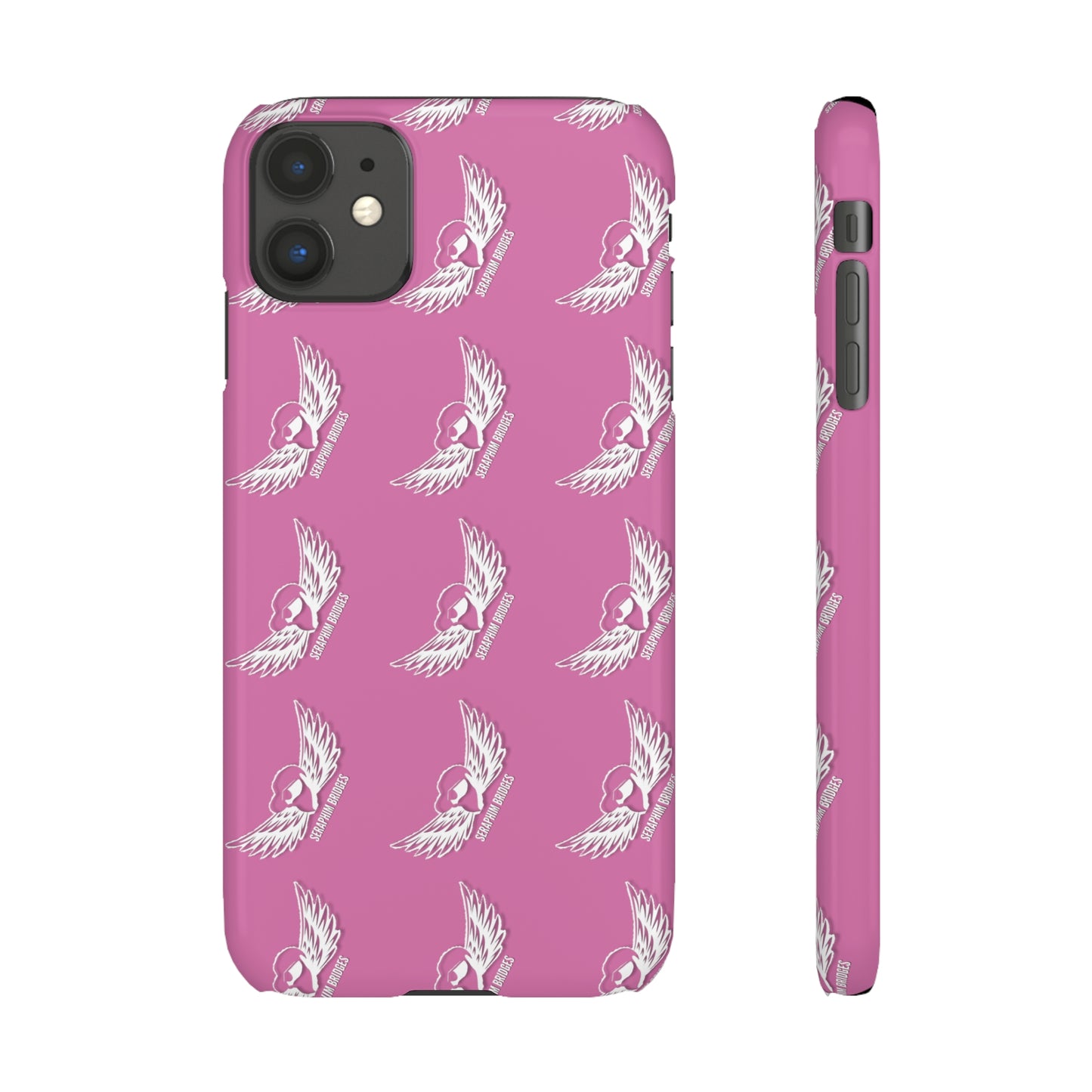 Seraphim Bridges White Snap Cases Pattern Pink