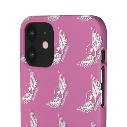 Seraphim Bridges White Snap Cases Pattern Pink