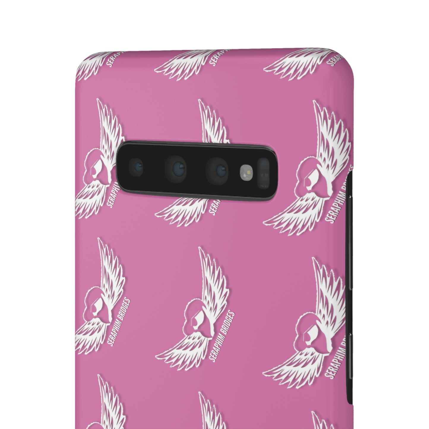 Seraphim Bridges White Snap Cases Pattern Pink