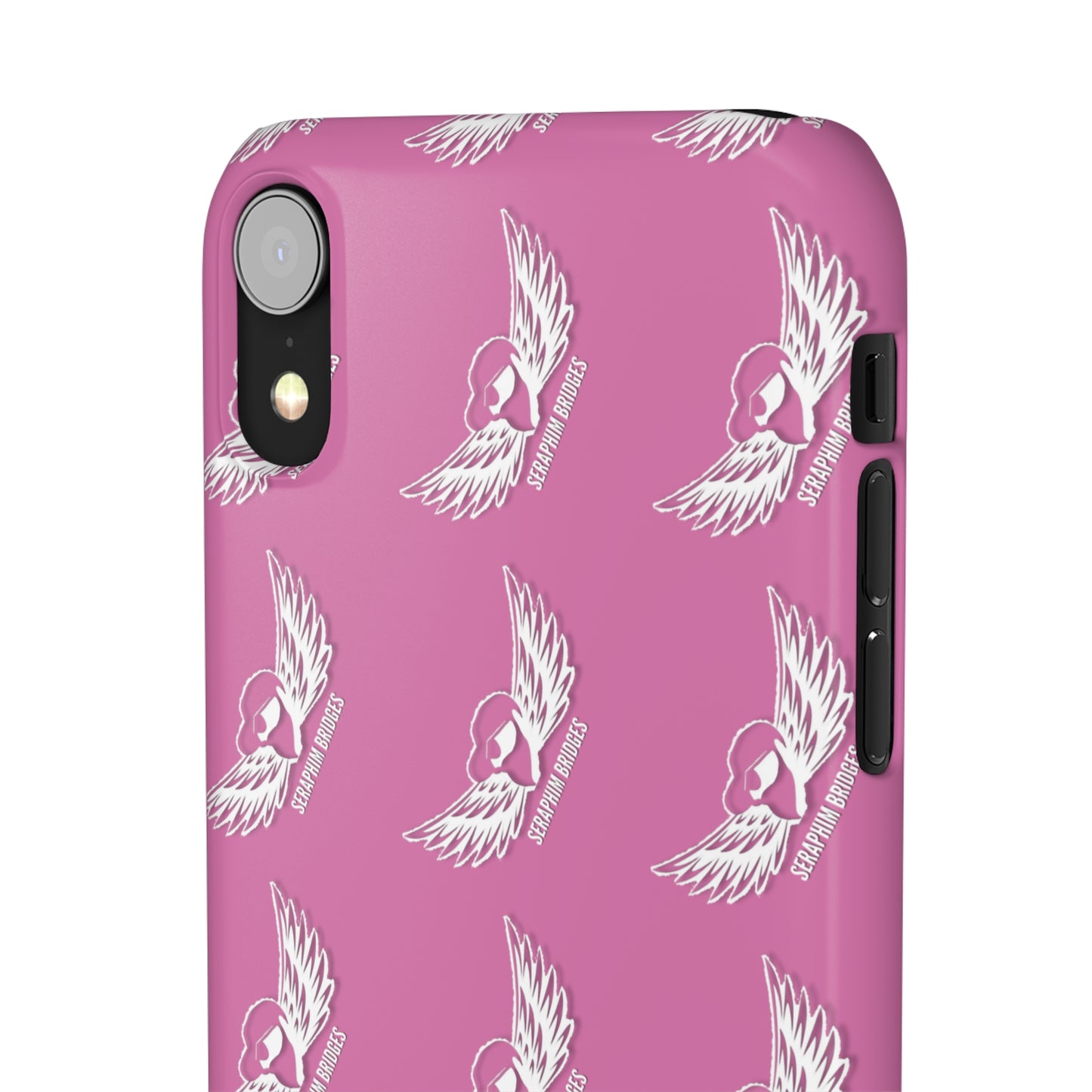 Seraphim Bridges White Snap Cases Pattern Pink