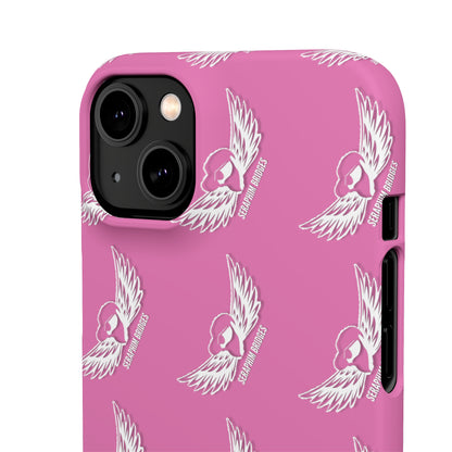 Seraphim Bridges White Snap Cases Pattern Pink