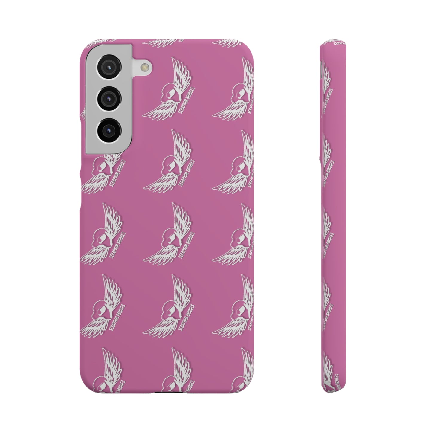 Seraphim Bridges White Snap Cases Pattern Pink