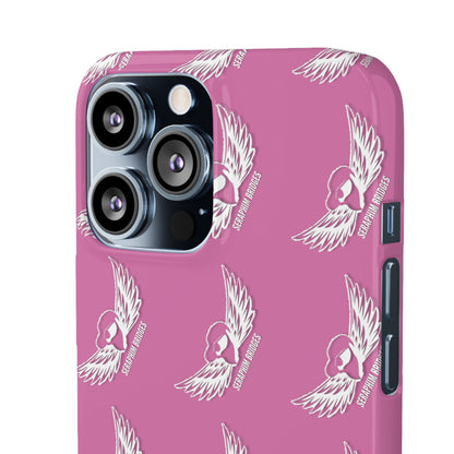 Seraphim Bridges White Snap Cases Pattern Pink