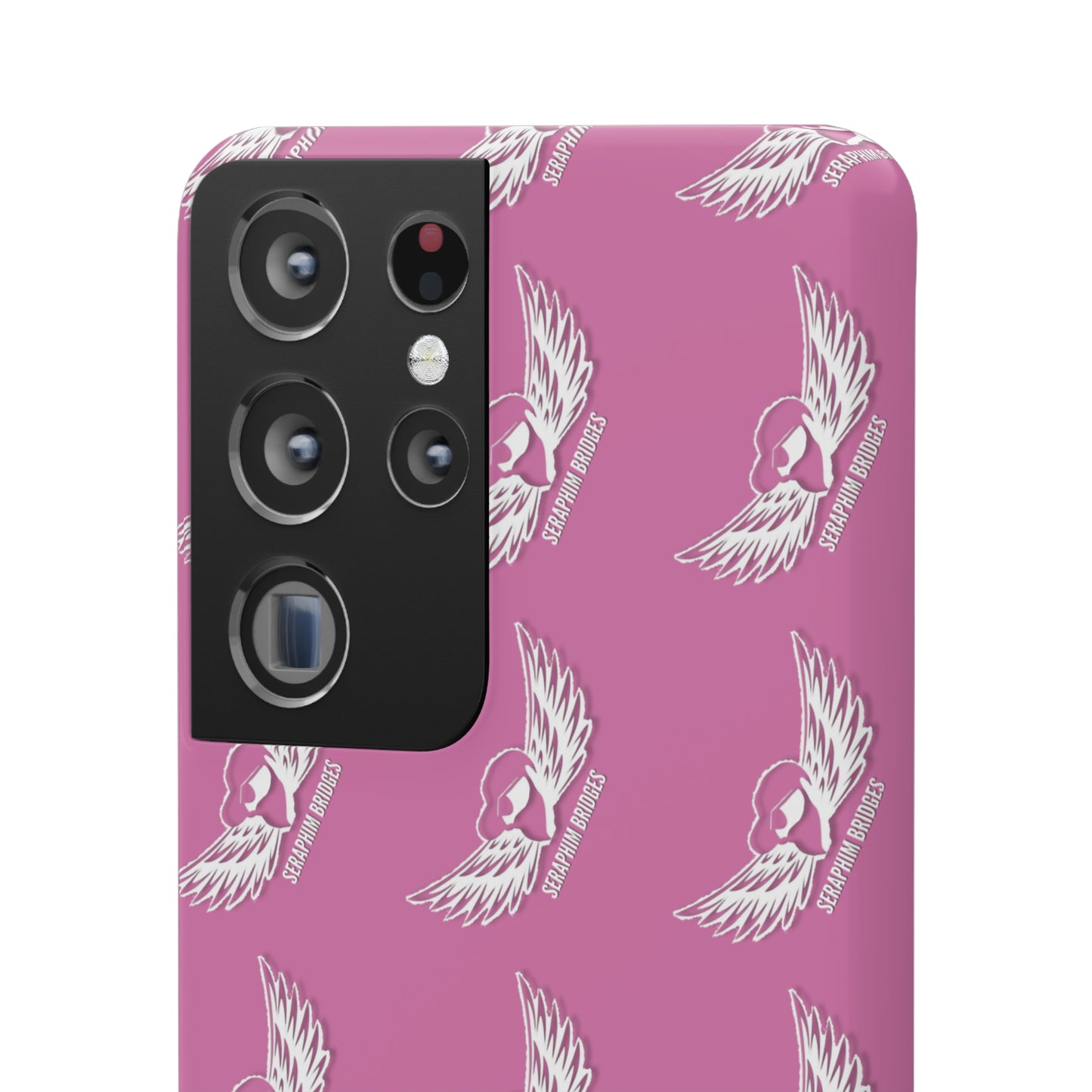 Seraphim Bridges White Snap Cases Pattern Pink