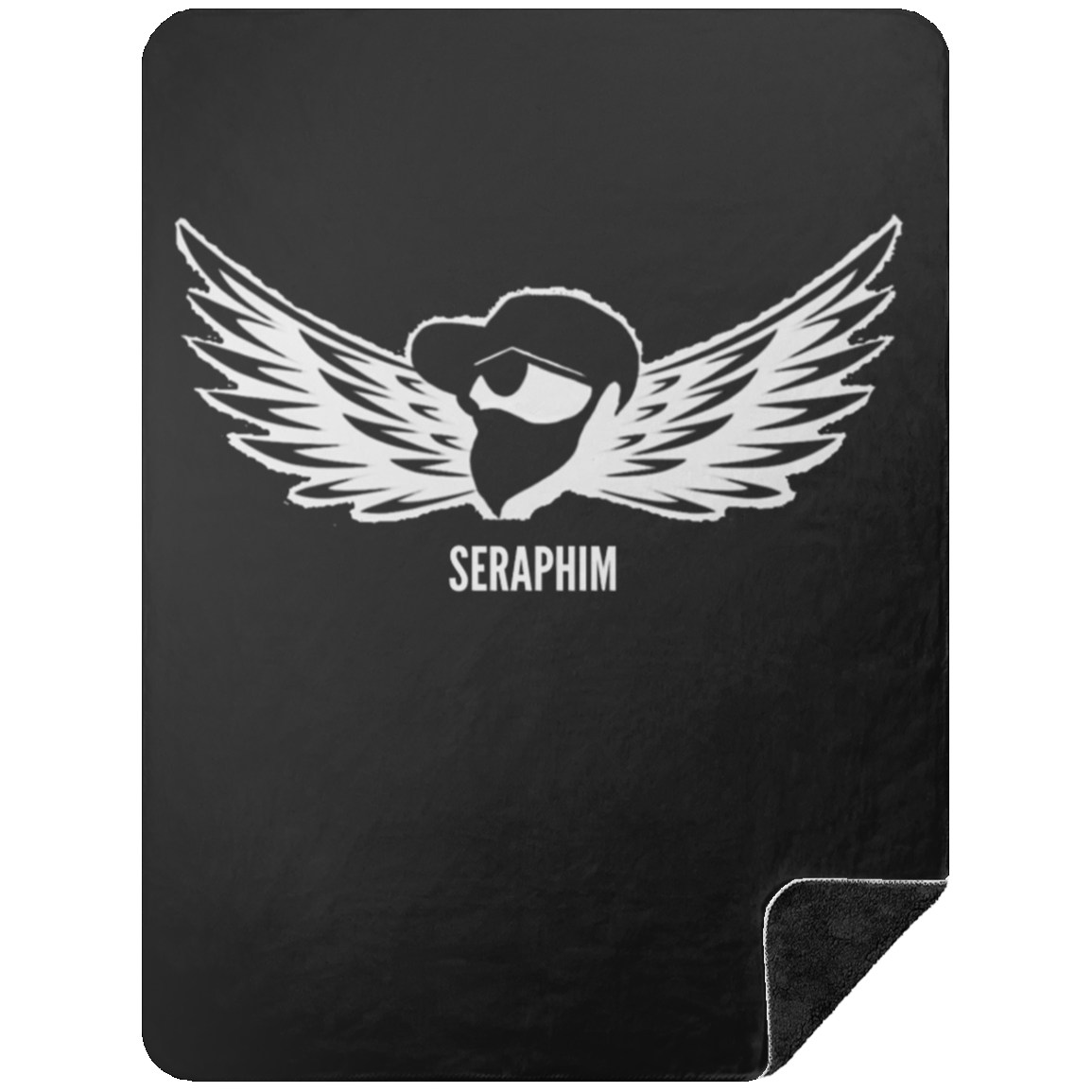 Seraphim's Fluff Tortilla- Premium Black Sherpa Blanket 60x80