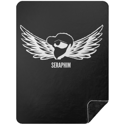 Seraphim's Fluff Tortilla- Premium Black Sherpa Blanket 60x80